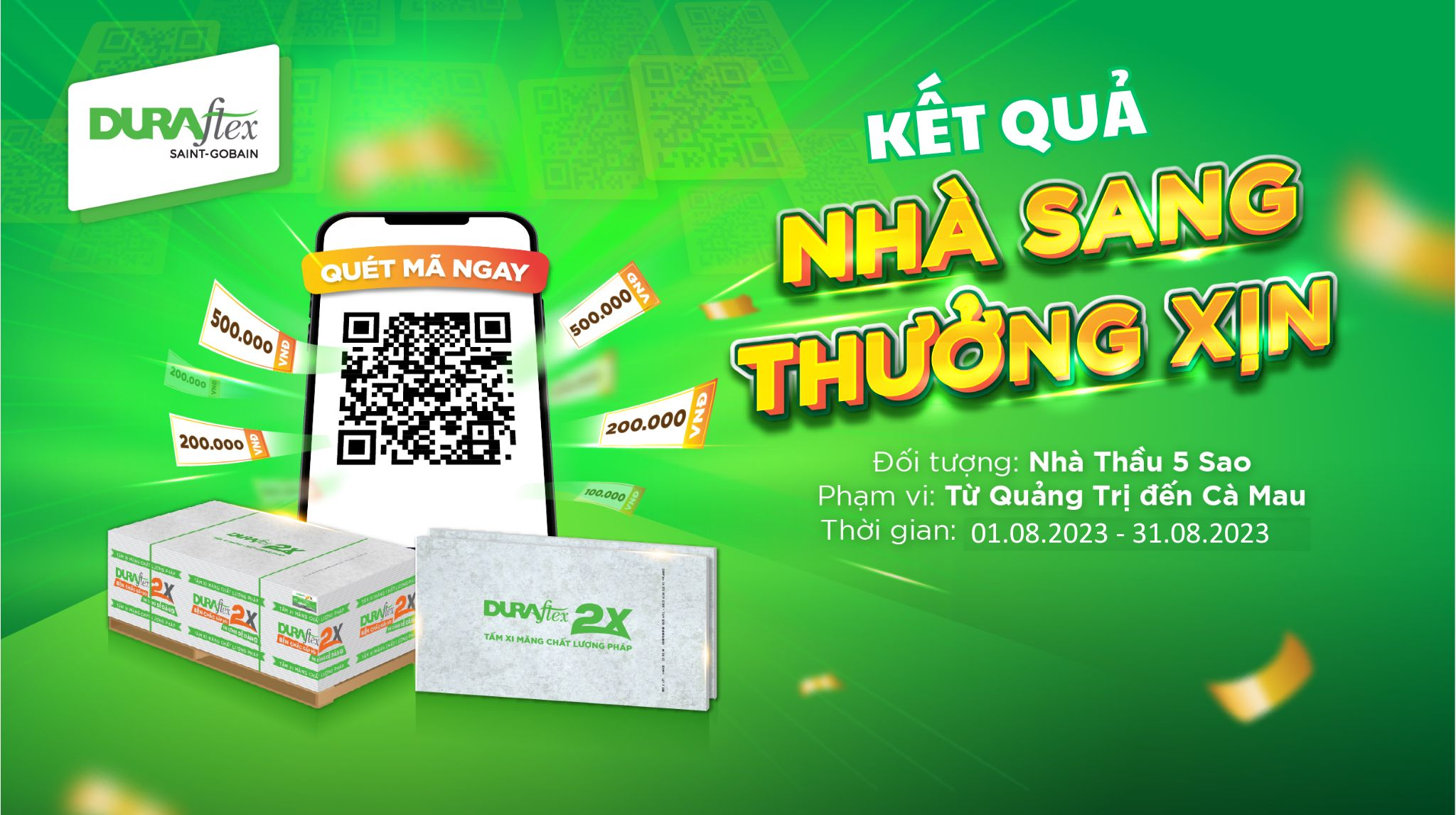 Miền Nam | Kết Quả CTKM Nhà Sang Thưởng Xịn (01.08 - 31.08.2023)