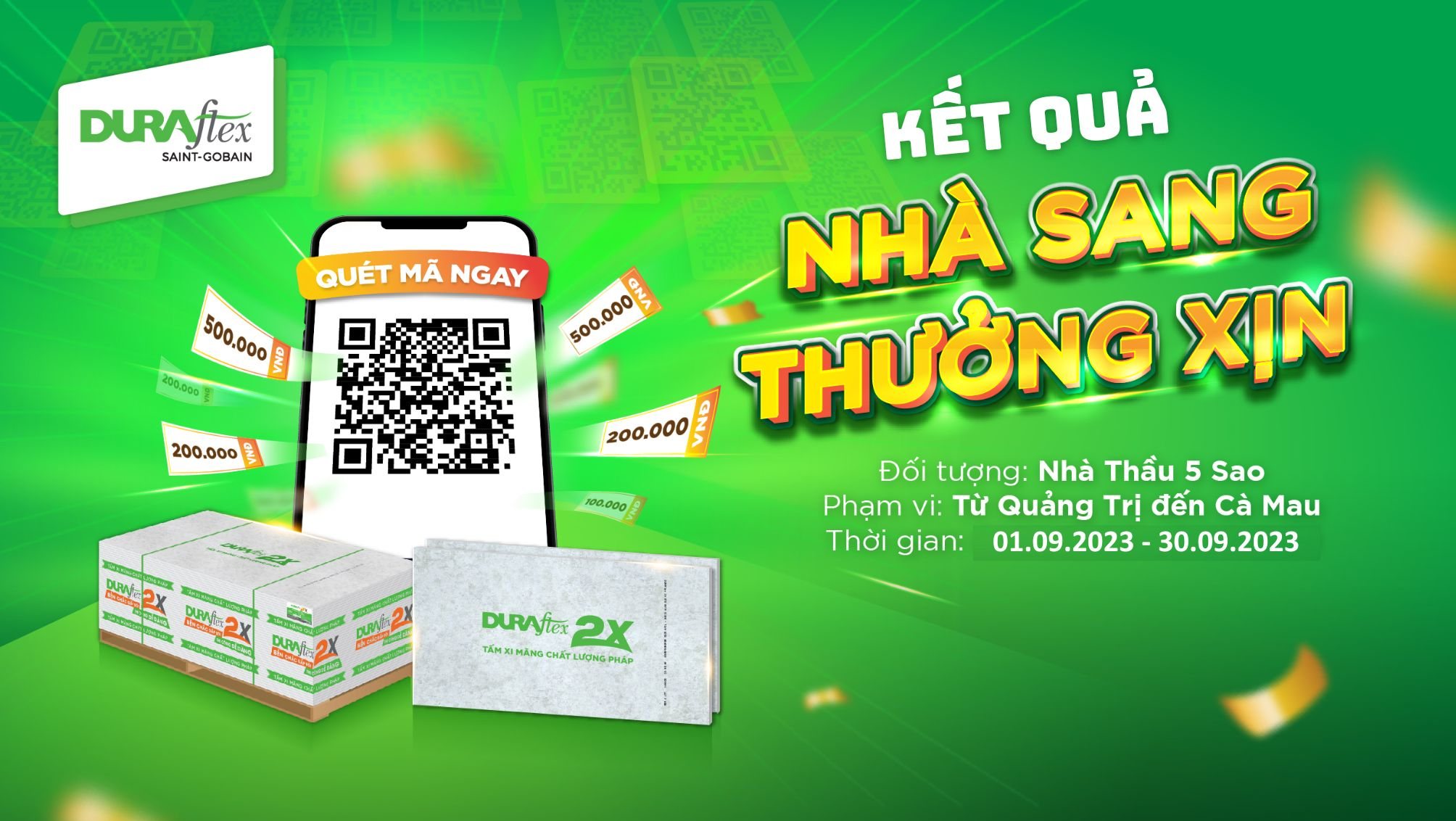 Miền Nam | Kết Quả CTKM Nhà Sang Thưởng Xịn (01.09 - 31.09.2023)