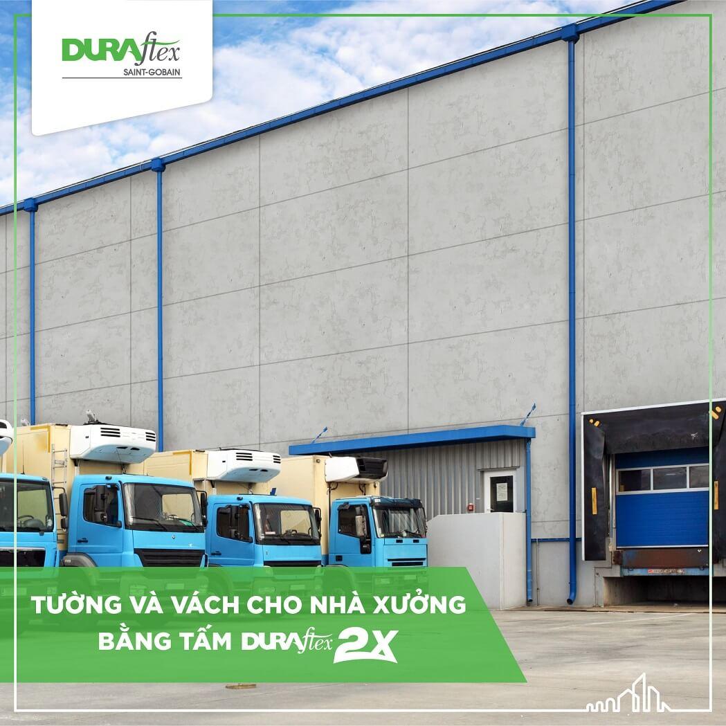 ứng dụng tấm Duraflex trong công xưởng