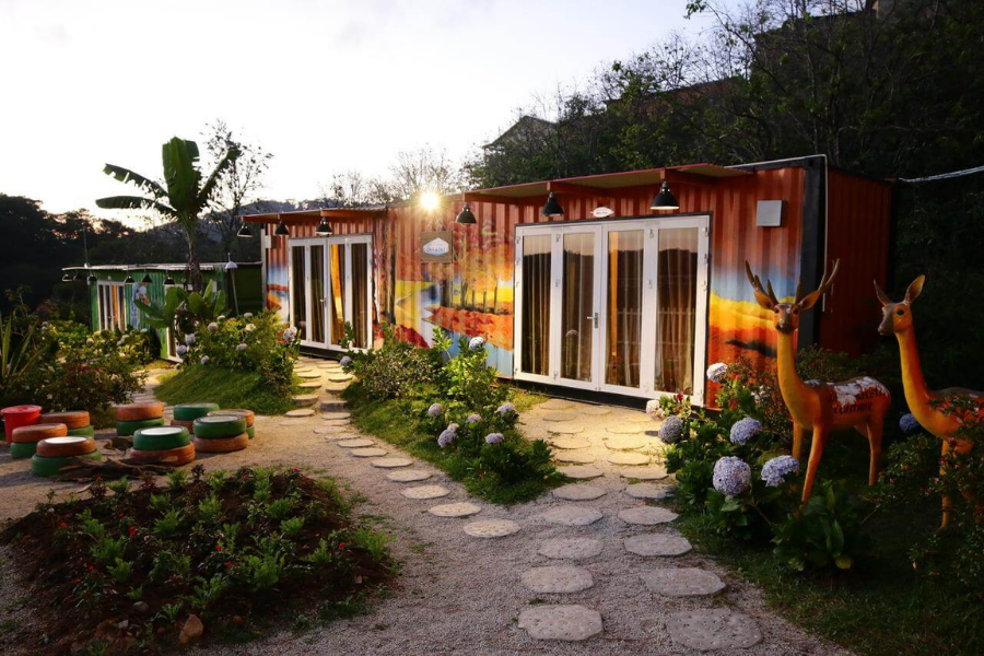 Thiết kế nhà container giá rẻ làm Homestay