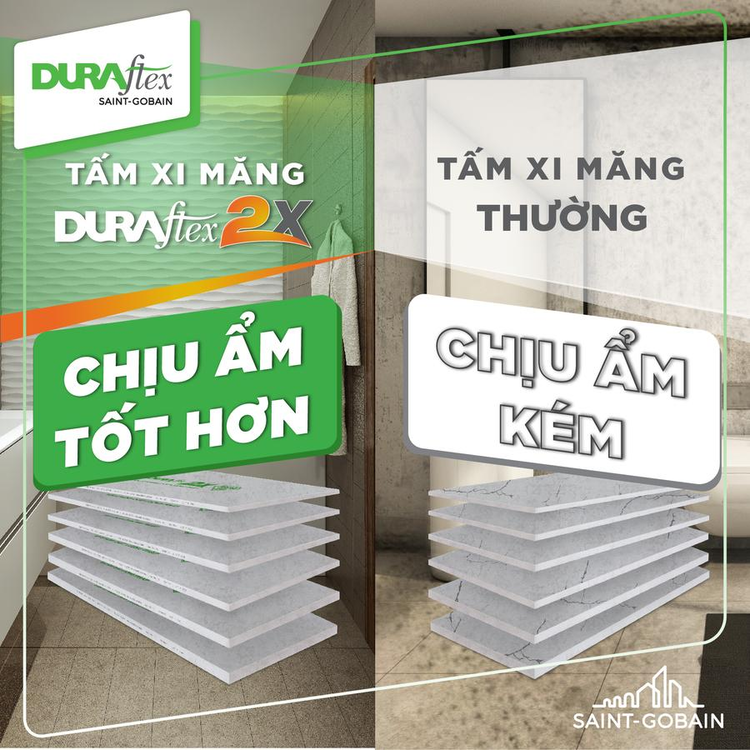 Phân loại tấm DURAflex theo độ dày 8mm - 10mm